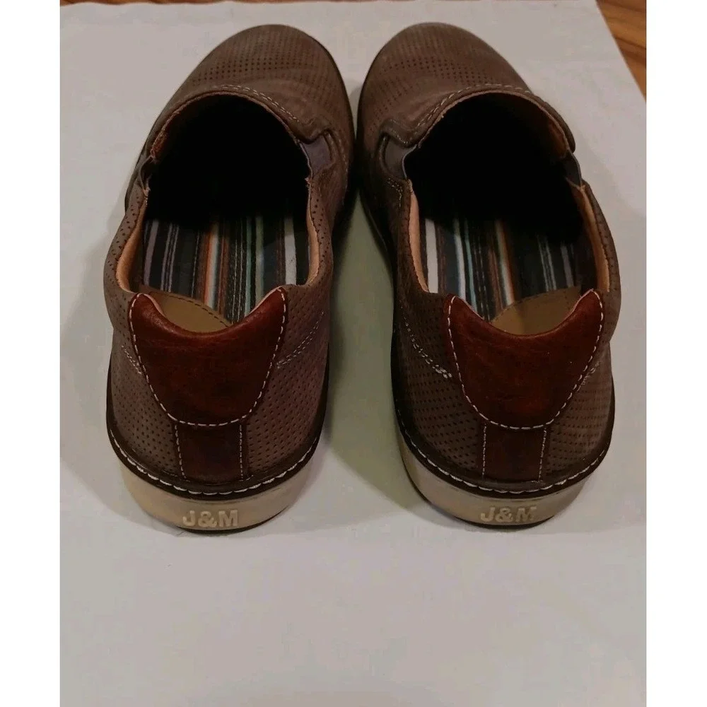 Used J&M‎ Johnston & Murphy Sheepskin Loafer Slip On 25-0619 Size Mens 9.5 M